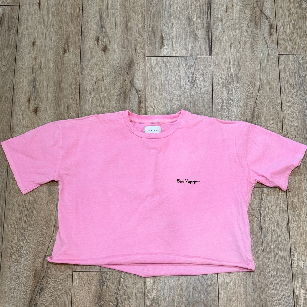 Topshop Pink Crop Top